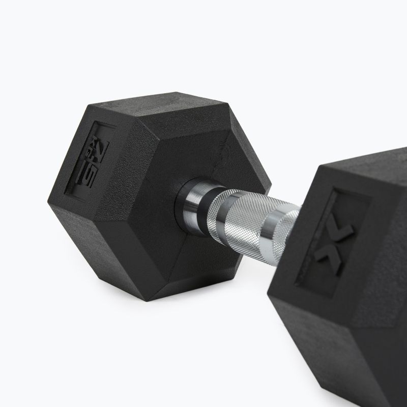 XTREXO Hex HXD75 rubberised dumbbell 7.5 kg 8