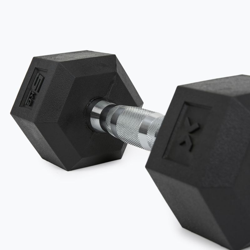 XTREXO Hex HXD50 5 kg rubberised dumbbells 8