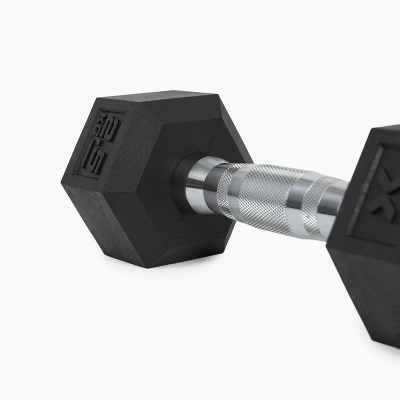 XTREXO Hex HXD25 rubberised dumbbell 2.5 kg 8