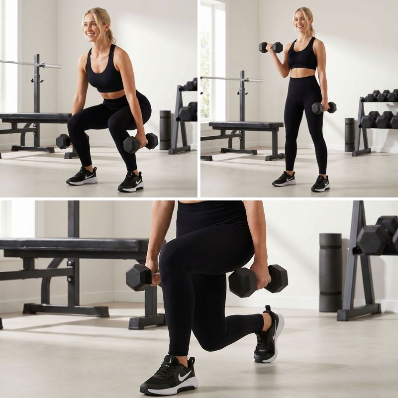 XTREXO Hex HXD25 rubberised dumbbell 2.5 kg 5