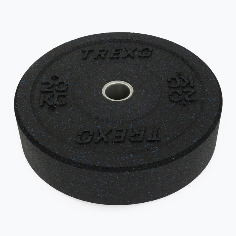 TREXO Olympic bumper weights black TRX-BMP020 20 kg