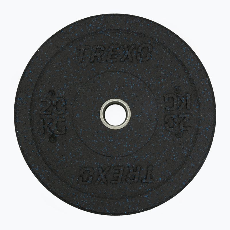 TREXO Olympic bumper weights black TRX-BMP020 20 kg 2