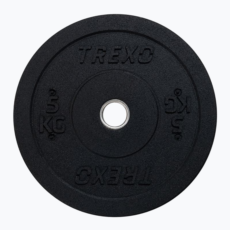 TREXO Olympic bumper weights black TRX-BMP005 5 kg 9