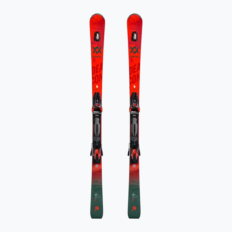 Völkl Deacon 74 + RMotion2 16 GW downhill skis red/grey 121151/6977R1.VR