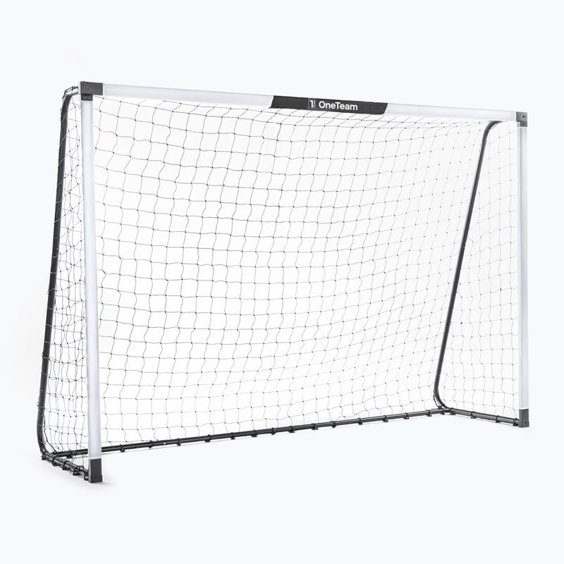 OneTeam One football goal 300 x 200 cm galvanized steel white/black