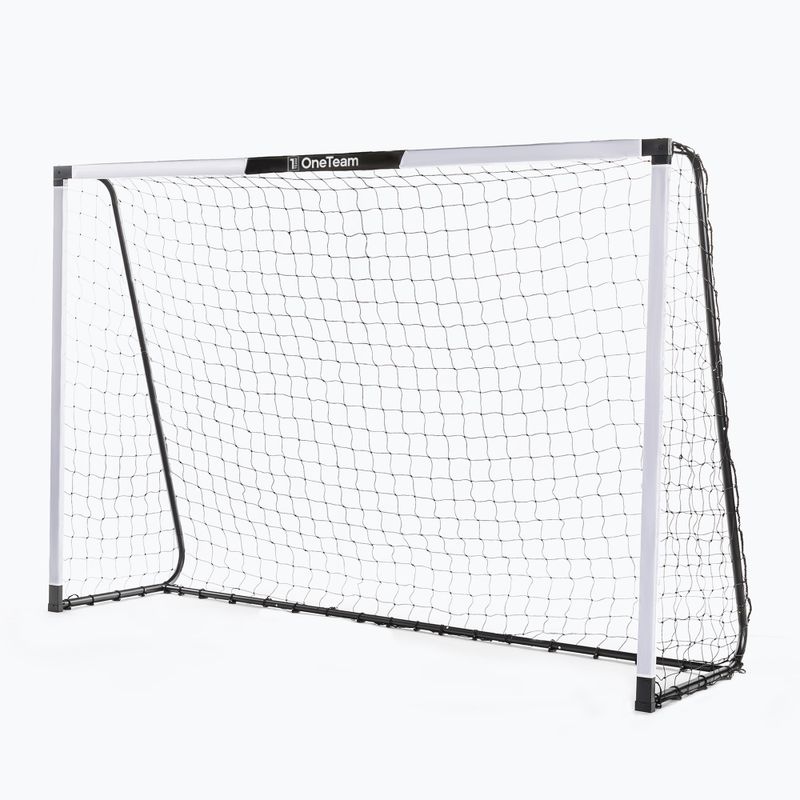 OneTeam One football goal 300 x 200 cm galvanized steel white/black 3