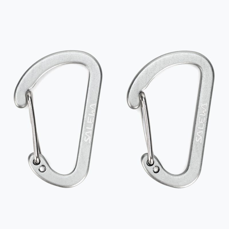 Salewa Flat Wiregate carabiners 2 pcs. grey 00-0000034103
