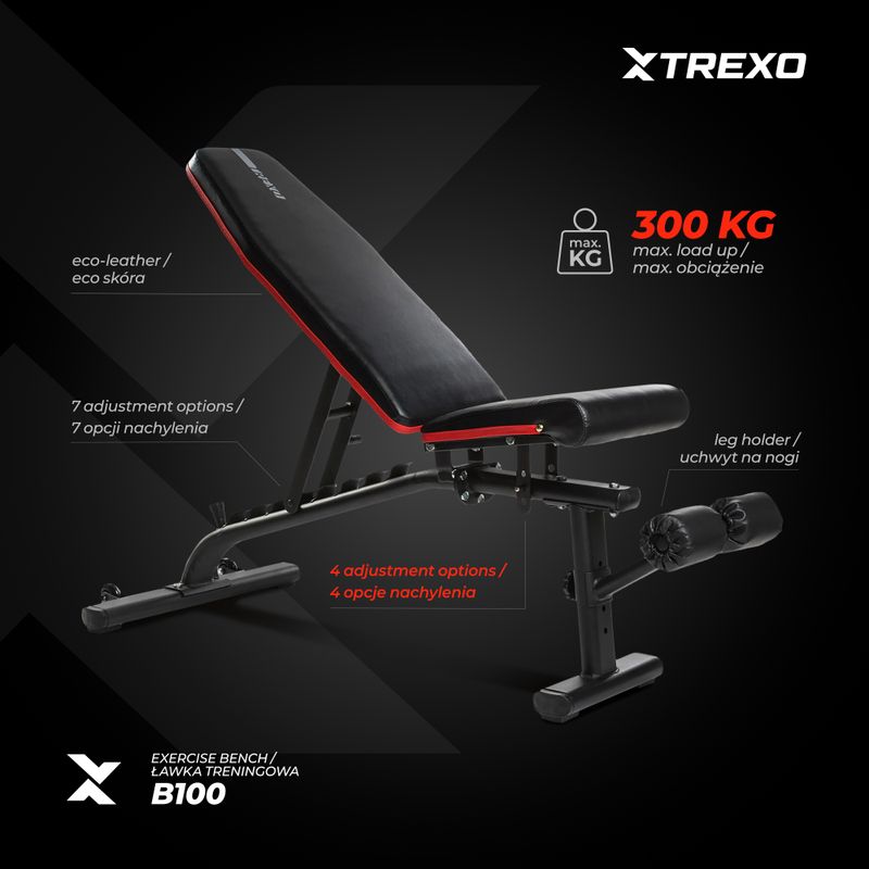 XTREXO B100 training bench black 5