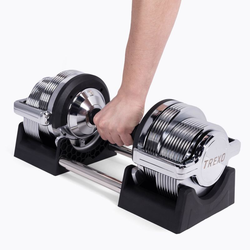 XTREXO TRX-AD32C adjustable dumbbell 3-32 kg silver 15
