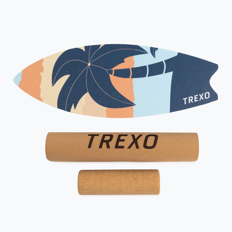 Balancing board + mat + roller XTREXO BBS01 blue/orange 6