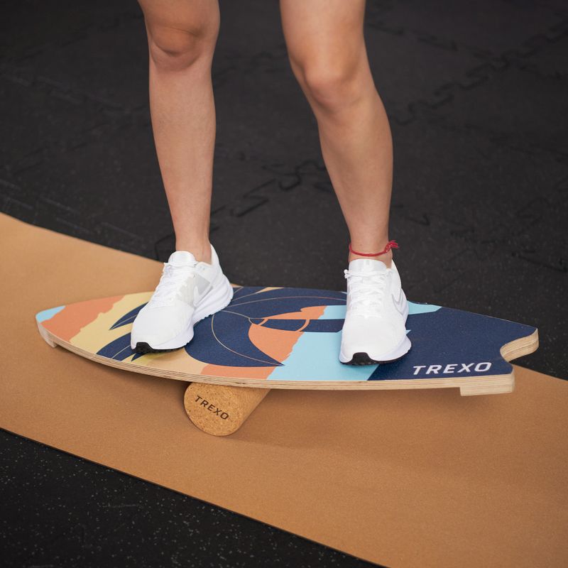 Balancing board + mat + roller XTREXO BBS01 blue/orange 9