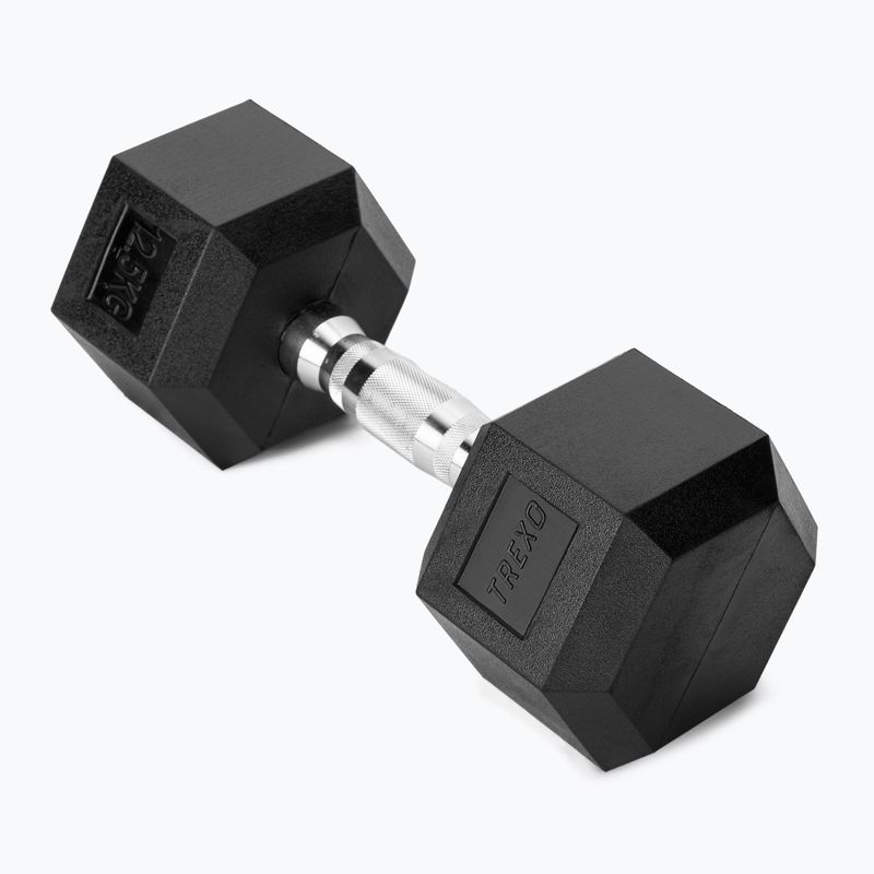 XTREXO Hex 12.5 kg rubberised dumbbell 3