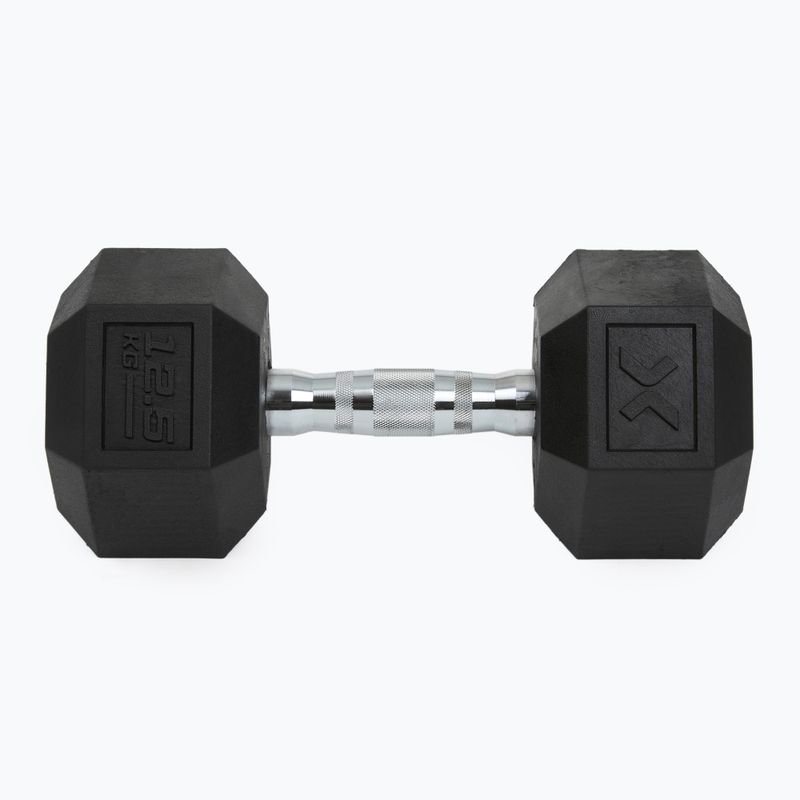 XTREXO Hex 12.5 kg rubberised dumbbell 7