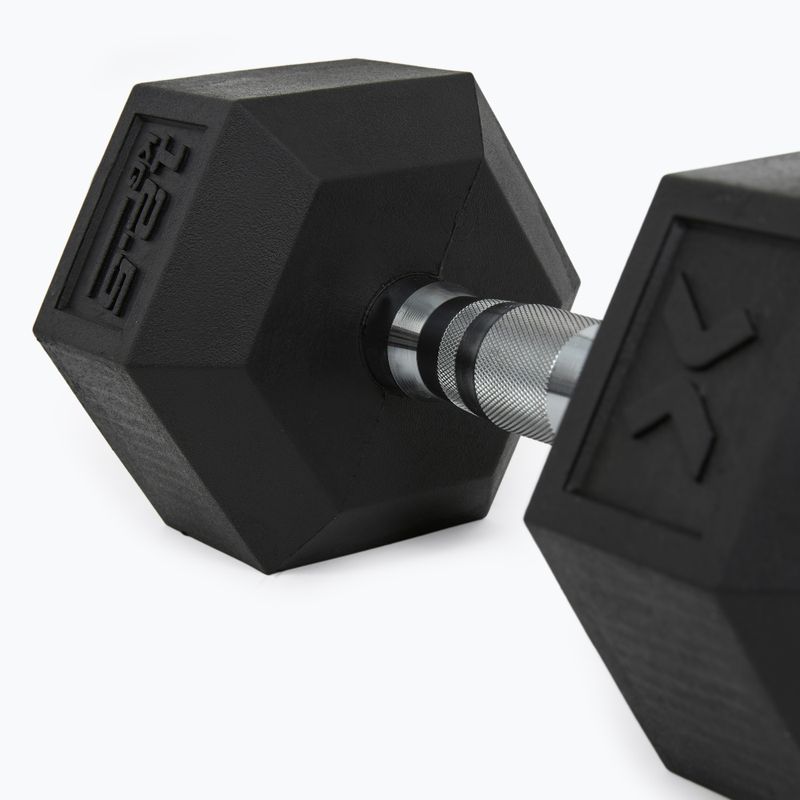XTREXO Hex 12.5 kg rubberised dumbbell 8