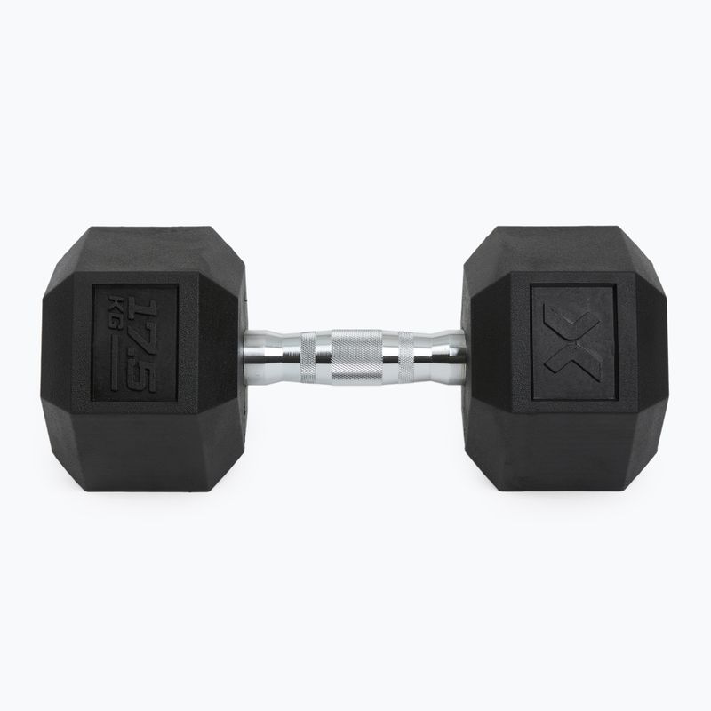 XTREXO Hex 17.5 kg rubberised dumbbell 7