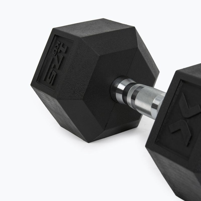 XTREXO Hex 17.5 kg rubberised dumbbell 8