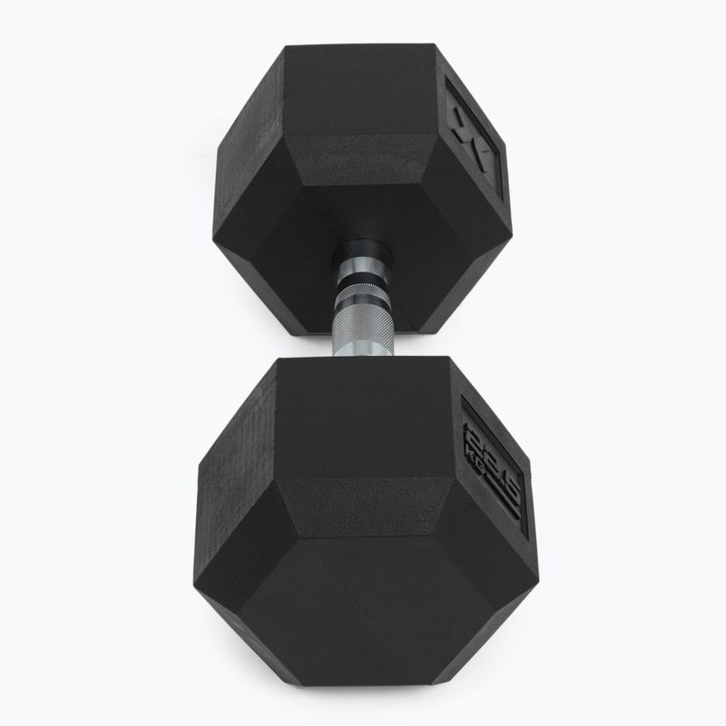 XTREXO Hex 22.5 kg rubberised dumbbell 6