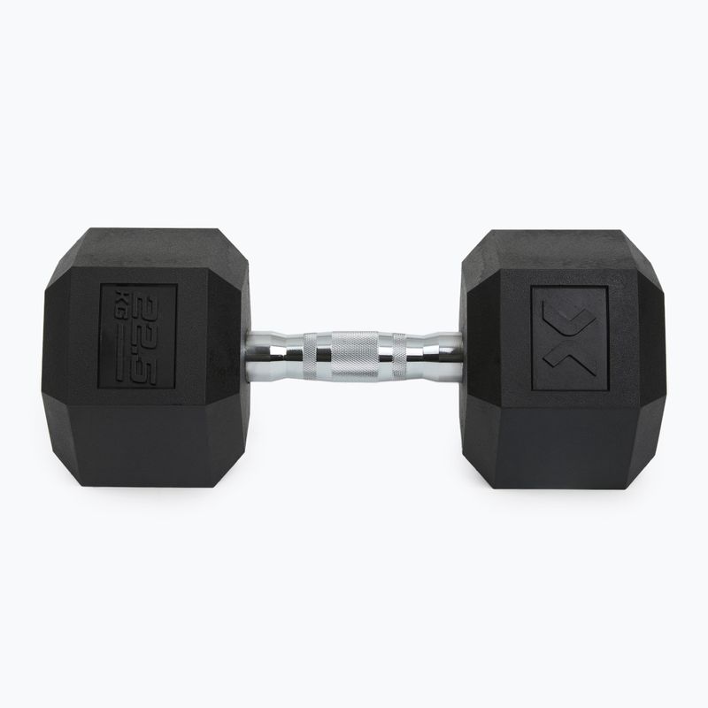XTREXO Hex 22.5 kg rubberised dumbbell 7