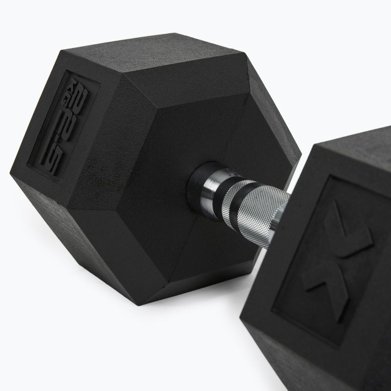 XTREXO Hex 22.5 kg rubberised dumbbell 8