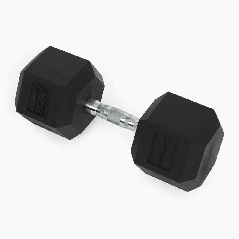 XTREXO Hex 27.5 kg rubberised dumbbell