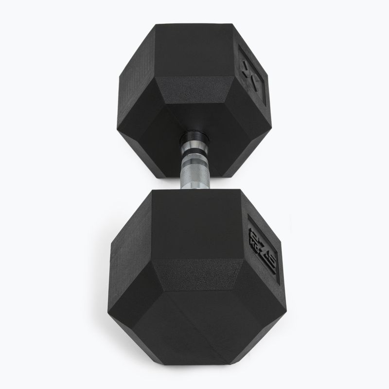 XTREXO Hex 27.5 kg rubberised dumbbell 6