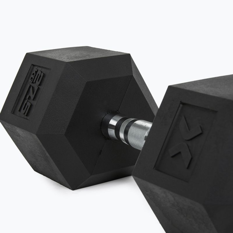 XTREXO Hex 27.5 kg rubberised dumbbell 8