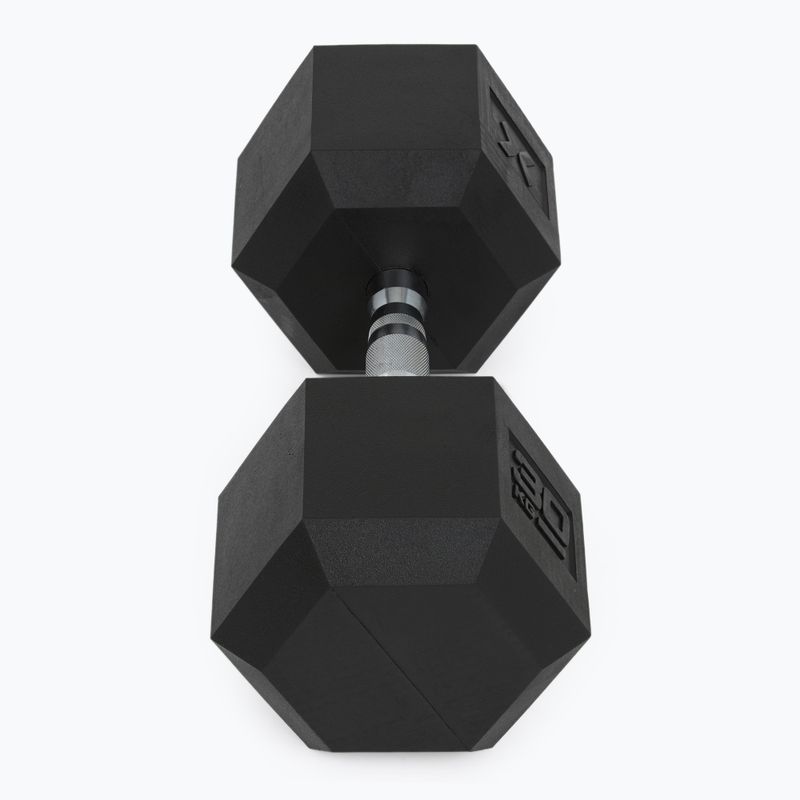 XTREXO Hex 30 kg rubberised dumbbell 6