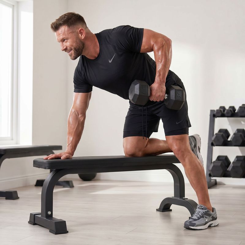 XTREXO Hex 30 kg rubberised dumbbell 4