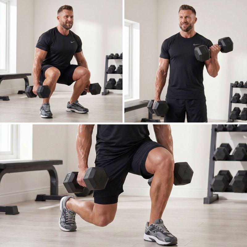 XTREXO Hex 30 kg rubberised dumbbell 5