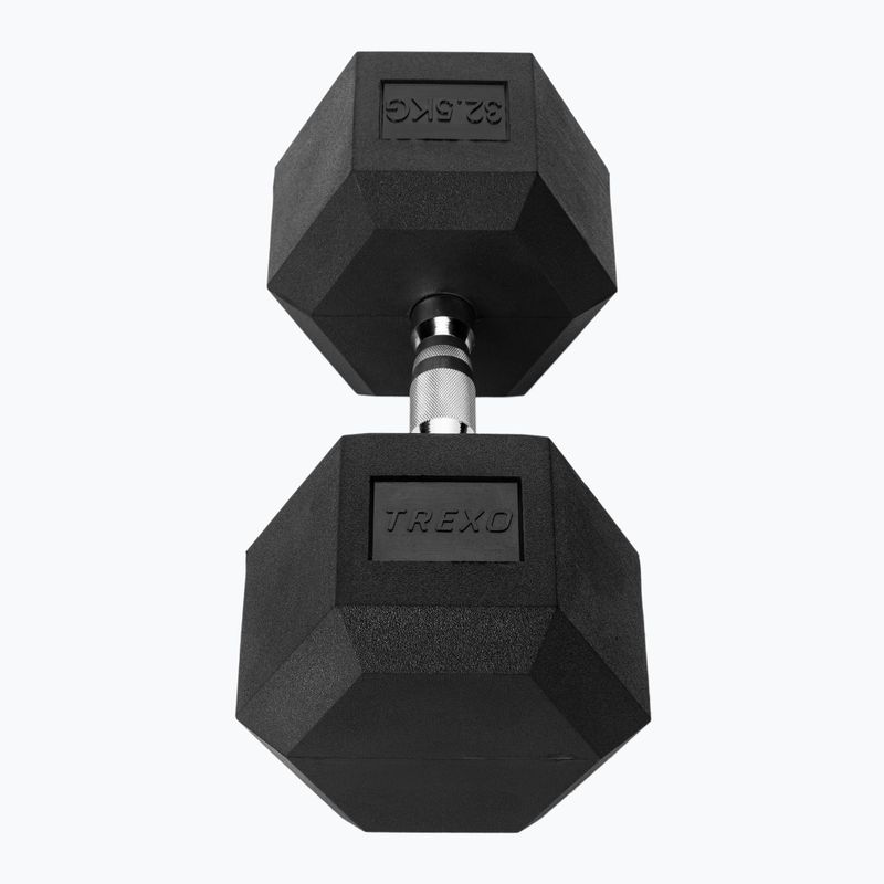 XTREXO Hex 32.5 kg rubberised dumbbell 4