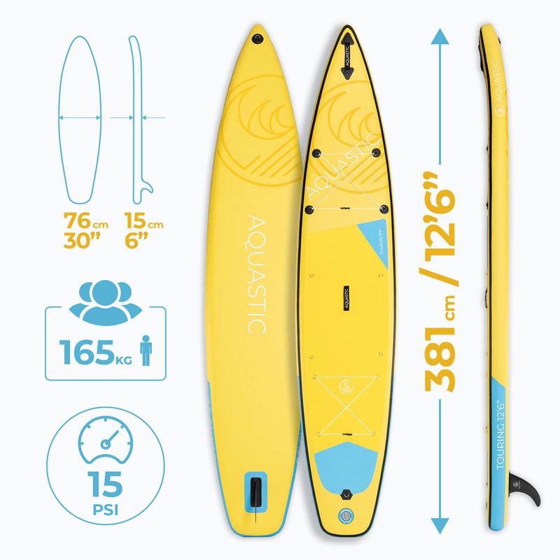 Board SUP AQUASTIC Touring 12'6" yellow 18