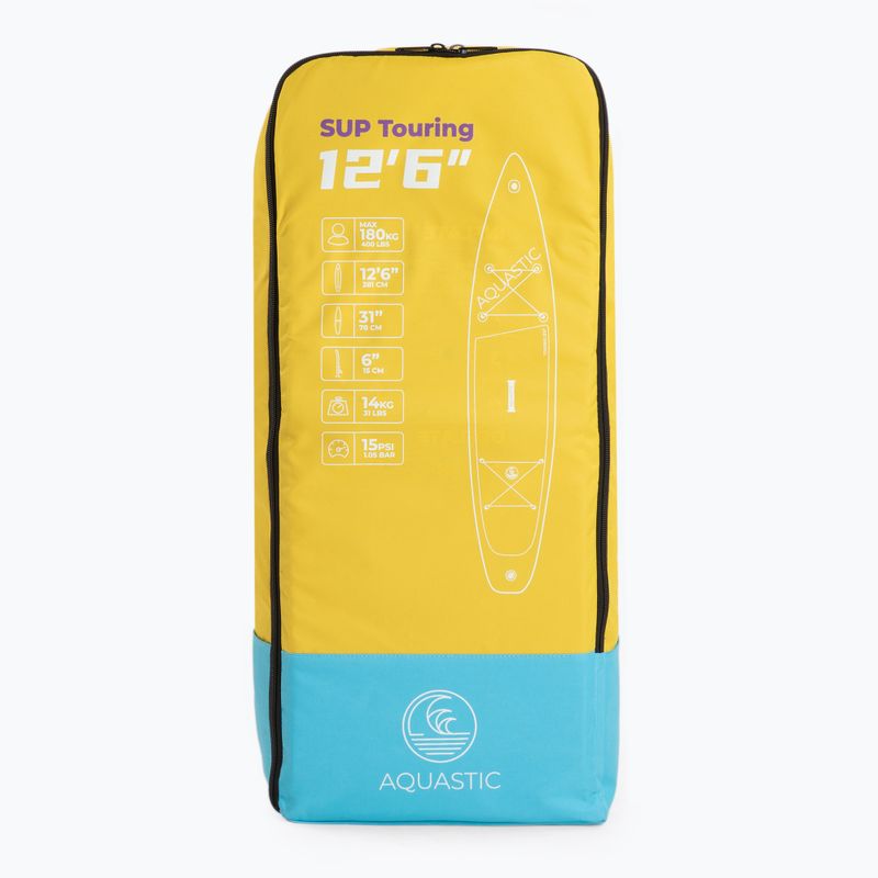 SUP AQUASTIC Touring 12'6" board backpack yellow