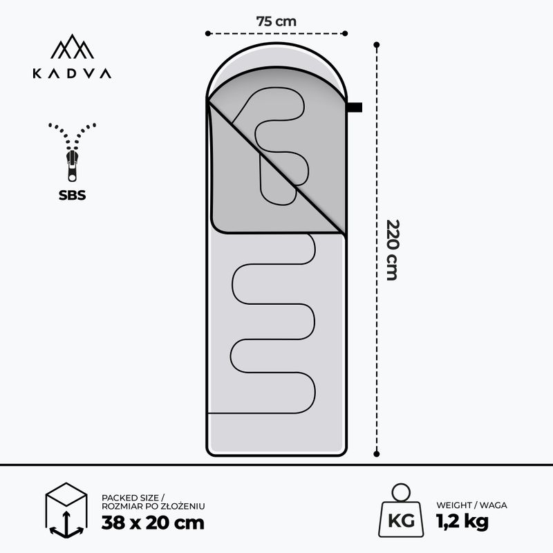 Sleeping bag KADVA Dorma L left blue 2