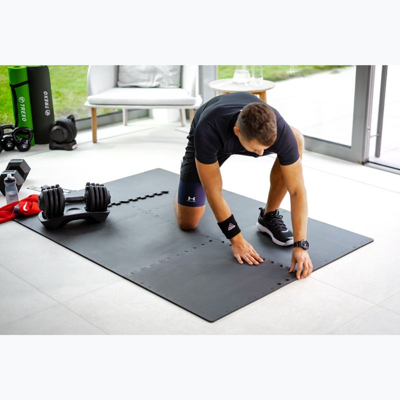 XTREXO protective mat Puzzle 6 pieces black 6