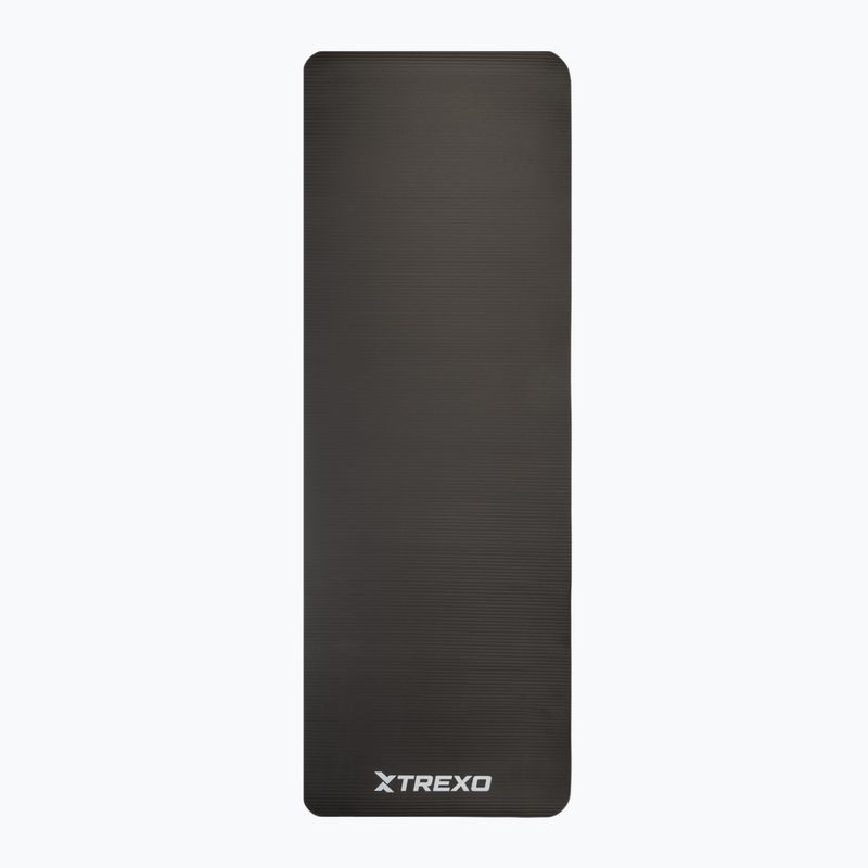 TREXO NBR 15 mm exercise mat with strap black 3