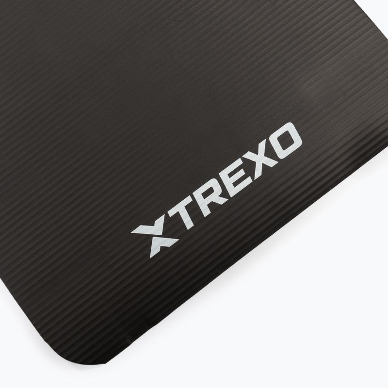 TREXO NBR 15 mm exercise mat with strap black 4