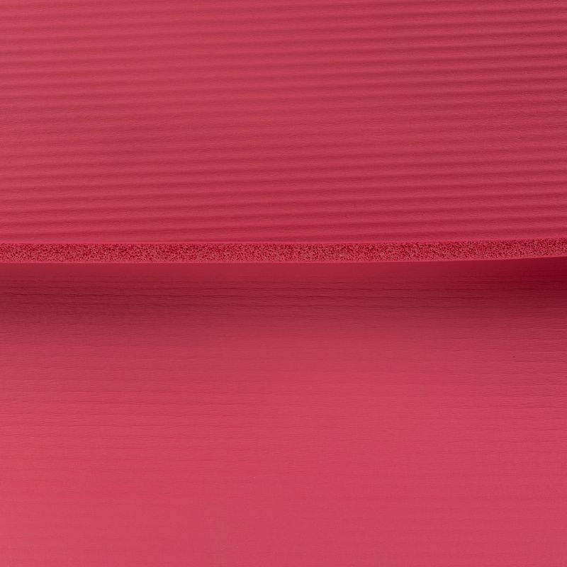 TREXO NBR 15 mm exercise mat with strap pink 5