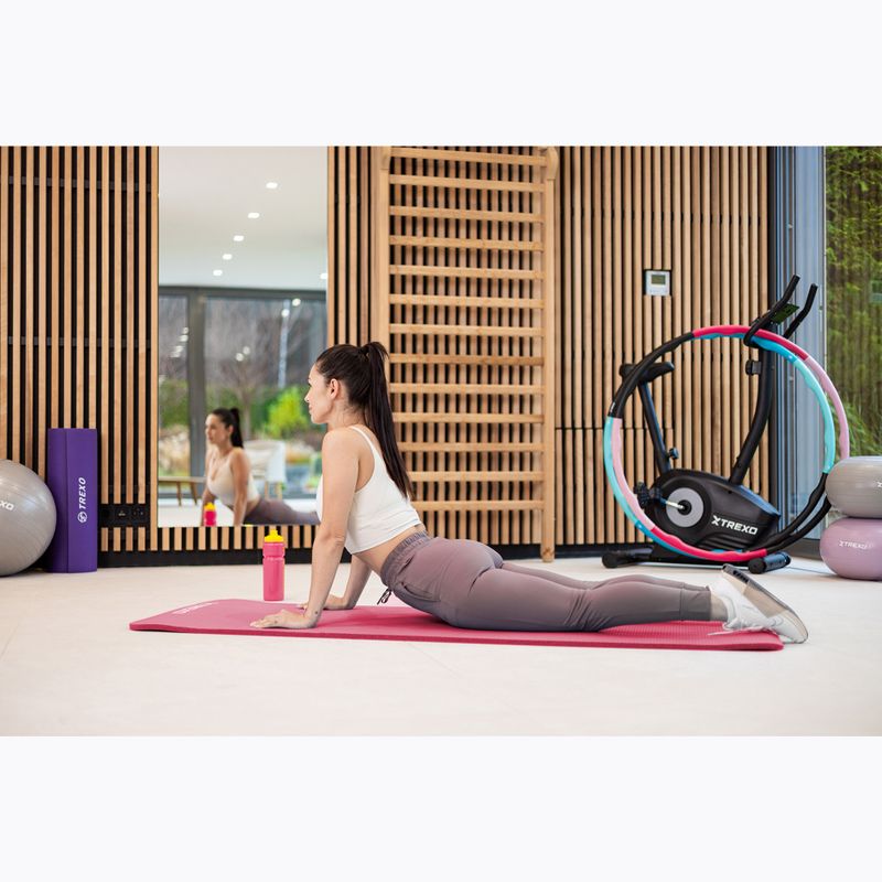 XTREXO NBR 15 mm exercise mat with strap pink 5
