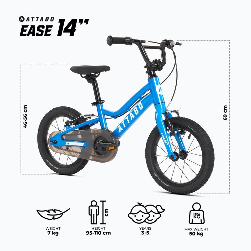 Children's bicycle ATTABO EASE 14" blue 2