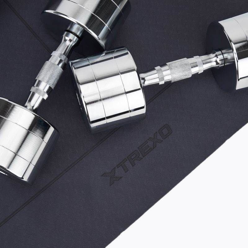 XTREXO chrome dumbbells 2x12 kg silver 6