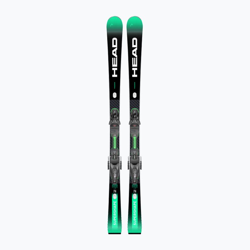 HEAD Supershape e-Magnum SW BB-PR downhill skis + Protector PR 13 GW bindings black/green