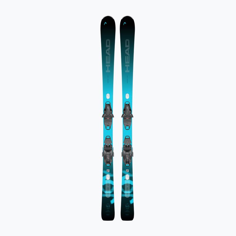 Women's Downhill Ski HEAD e-Super Joy SW SLR BB Joy Pro + Bindings Protector SLR 11 GW black/blue