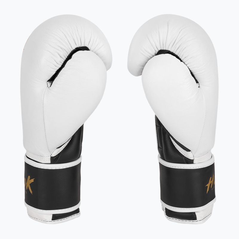HOOK FIGHTING Ready to Fight leather boxing gloves white 4