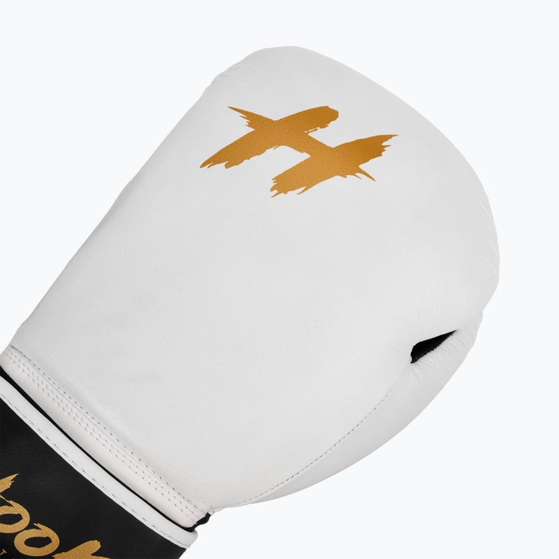 HOOK FIGHTING Ready to Fight leather boxing gloves white 5