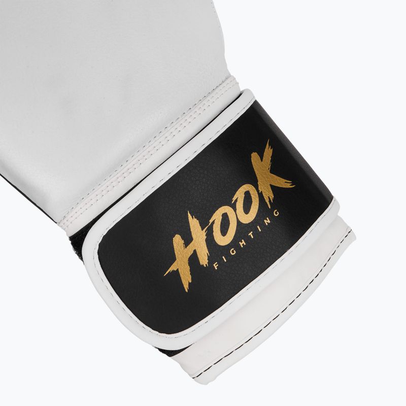HOOK FIGHTING Ready to Fight leather boxing gloves white 6