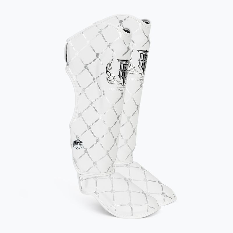 Top King Chain white/silver tibia and foot protectors