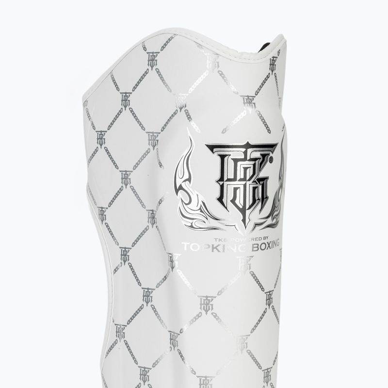 Top King Chain white/silver tibia and foot protectors 6