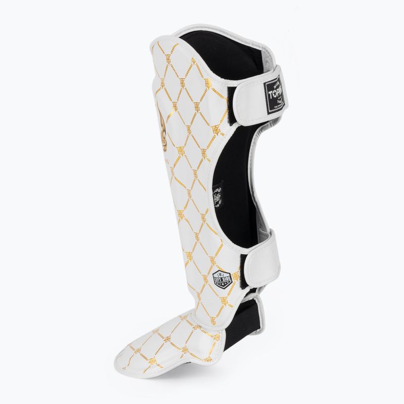 Top King Chain white/gold tibia and foot protectors 3