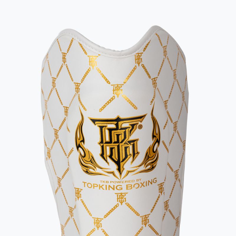 Top King Chain white/gold tibia and foot protectors 6