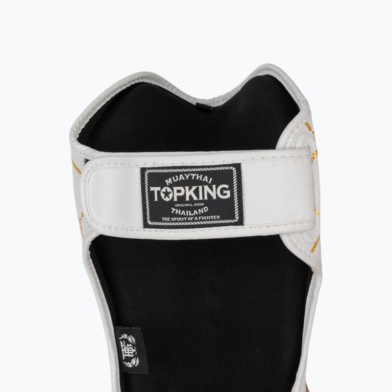 Top King Chain white/gold tibia and foot protectors 7